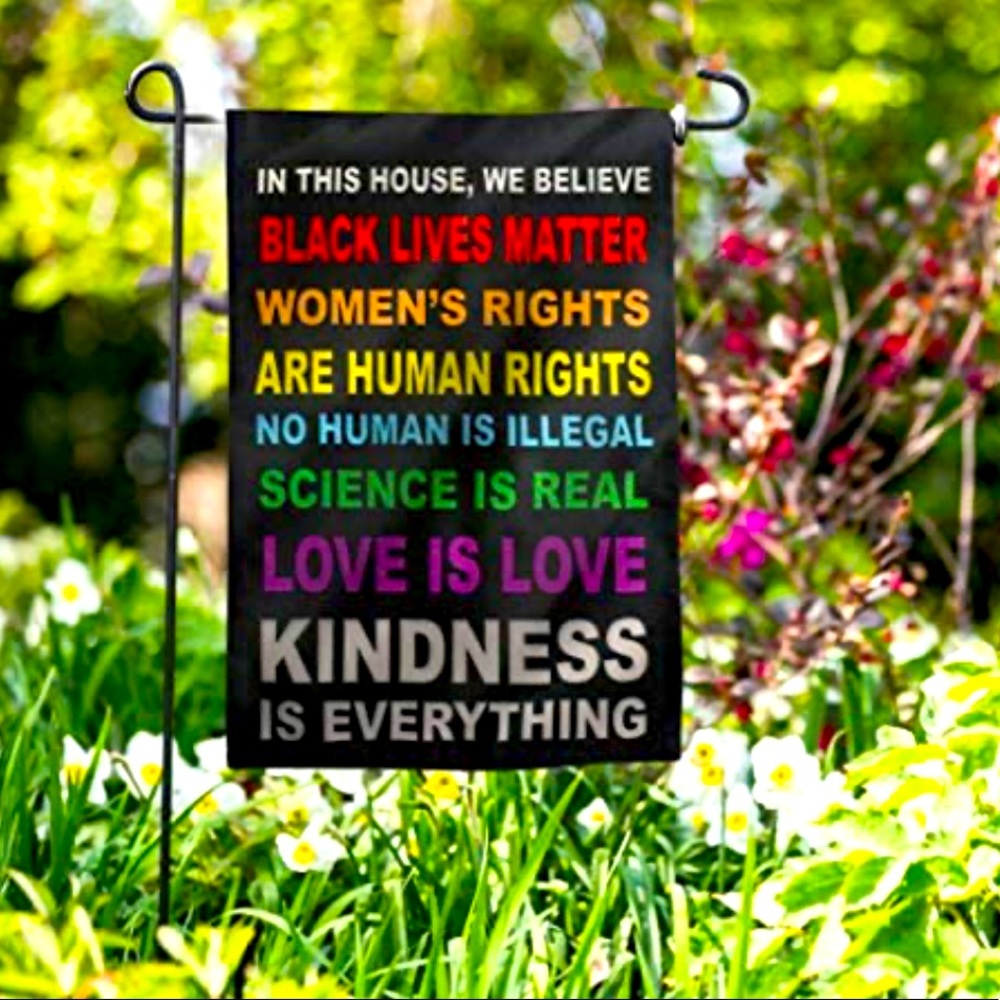 Inclusive garden flag